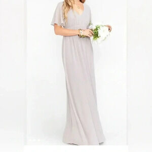 Show Me Your MuMu Light Gray Maxi Dress
